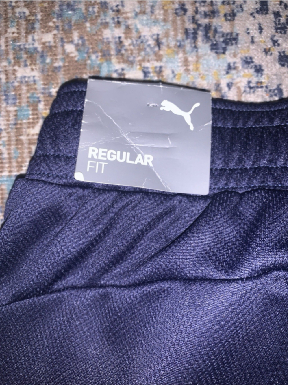 Puma Mens Regular Fit Moisture-Wicking Mesh 10" Shorts Navy Blue S - Picture 5 of 16
